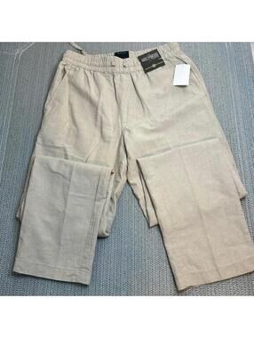 Hollywood The Jean People Beige Elastic Waist Pants Size Small